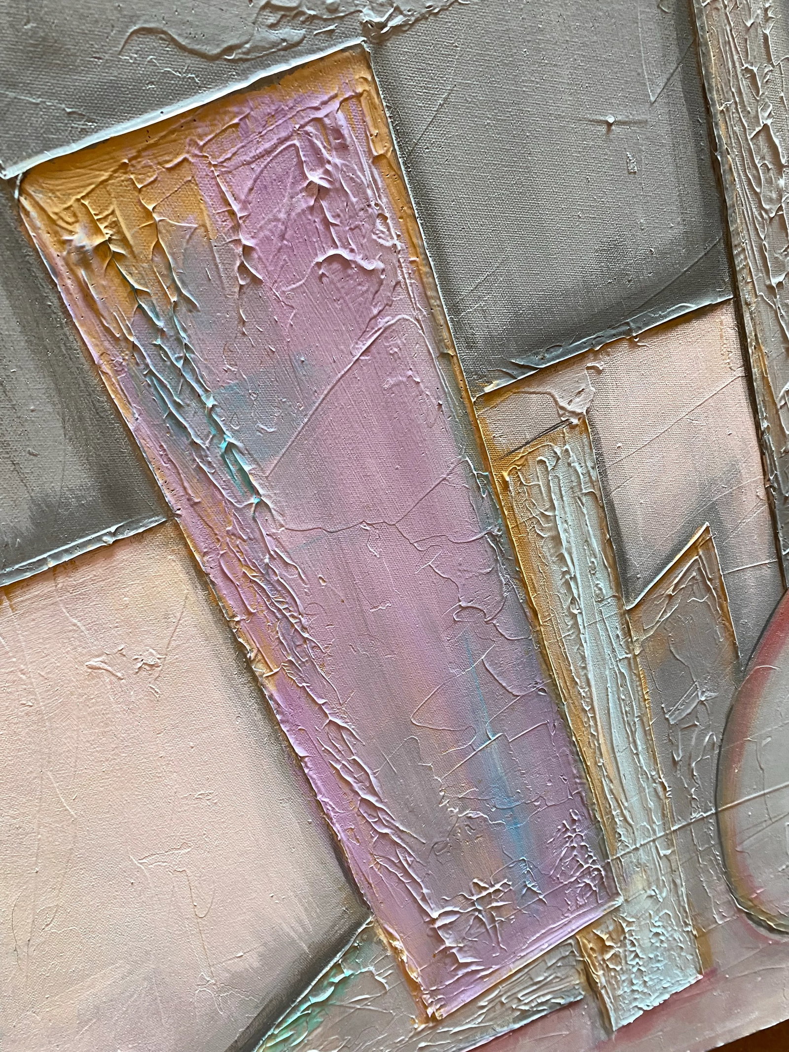 1980s Postmodern Abstract Monumental Painting - Memphis Milano-Inspired, Signed - 7