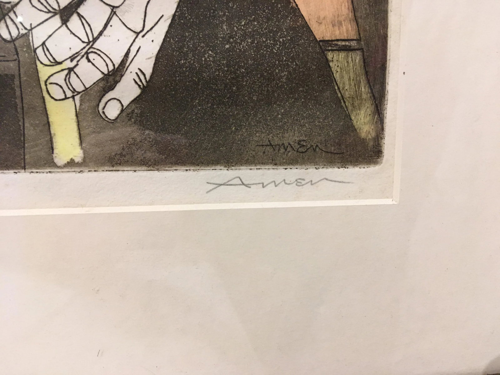 Vintage Mid-Century Signed and Numbered Color Serigraph by Irving Amen - 9