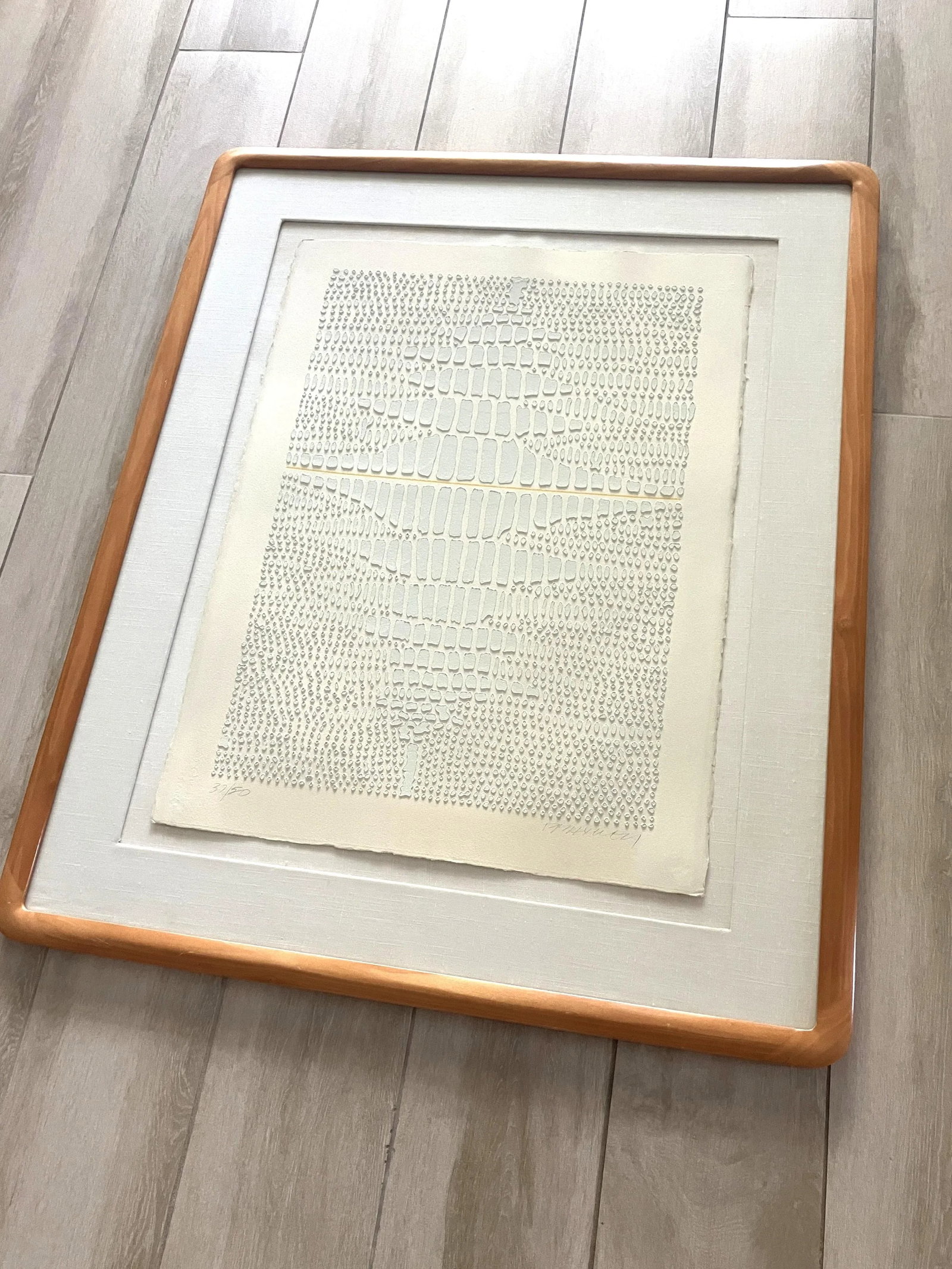 Paul Maxwell Original Large Cast Paper Artwork, Signed, Numbered 37/50, 1980s, Framed - 3