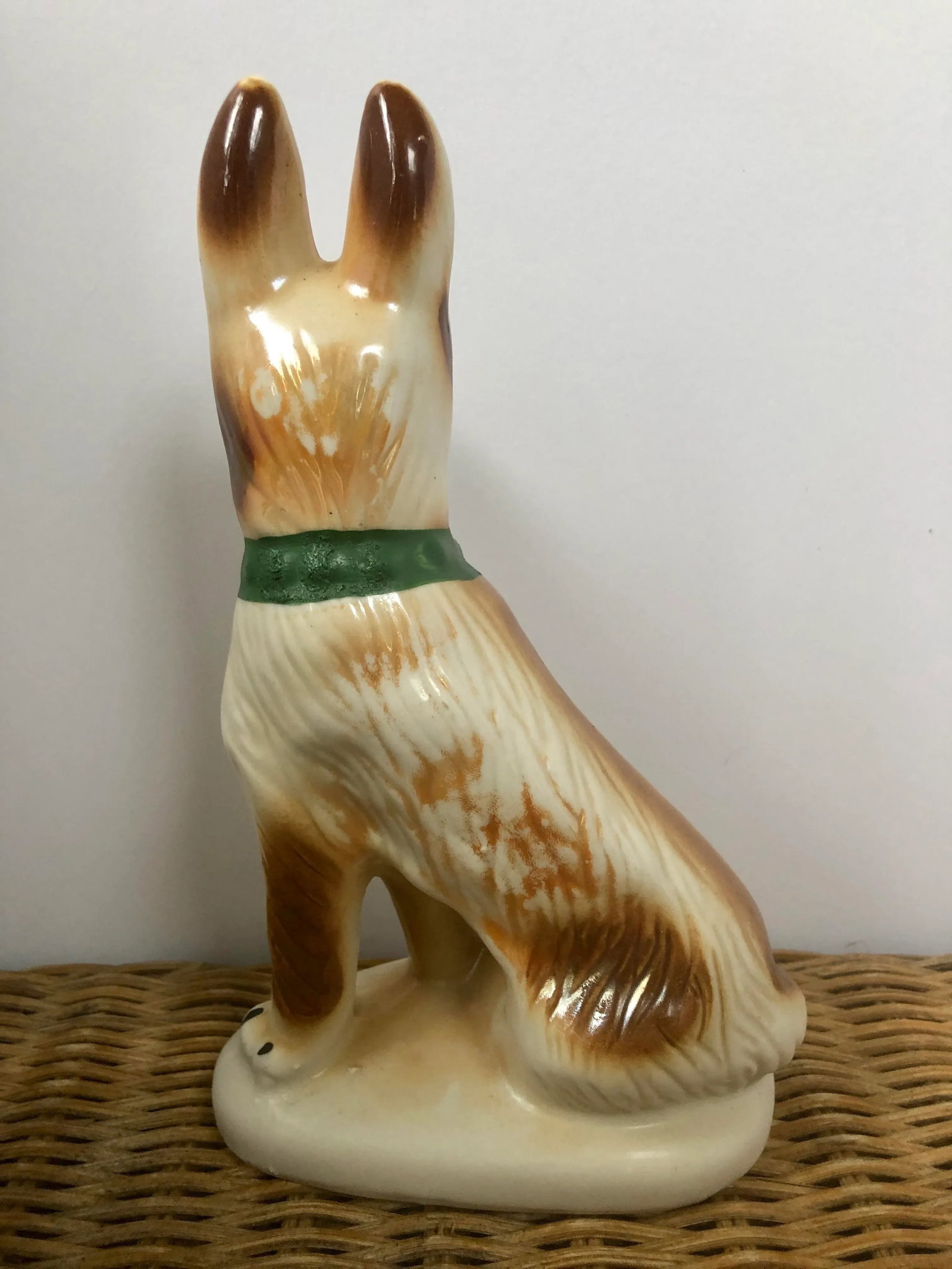 Brazilian Ceramic Lusterware Coyote Dog Figurine - 6