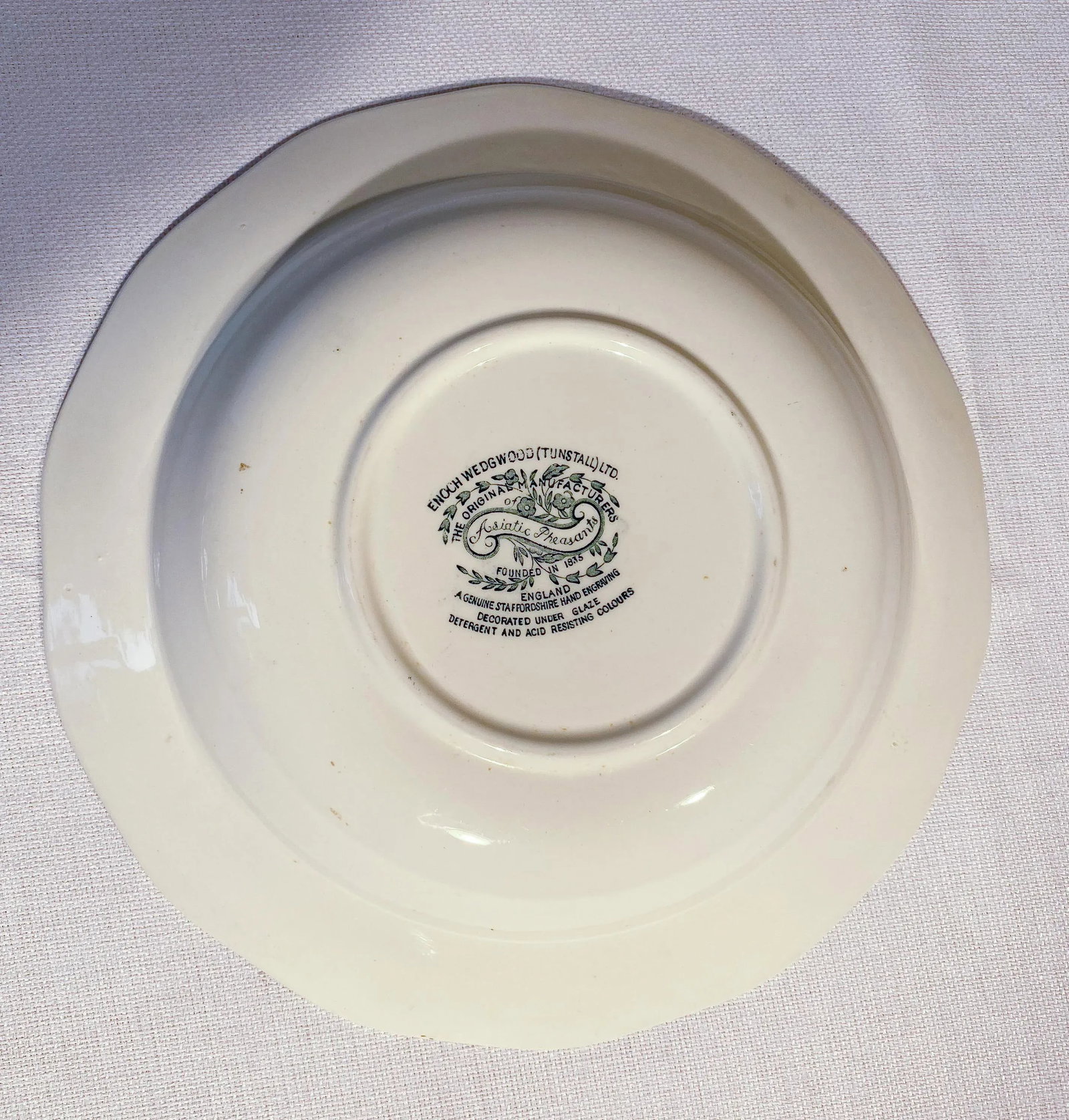Antique Wedgewood Blue and White Round Serving Bowl - 3