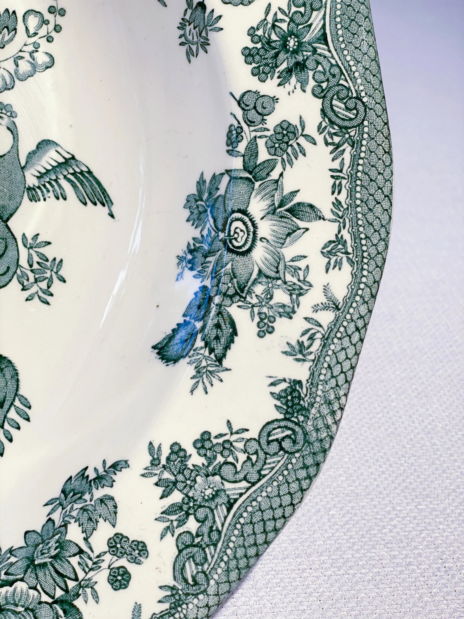 Antique Wedgewood Blue and White Round Serving Bowl - 5