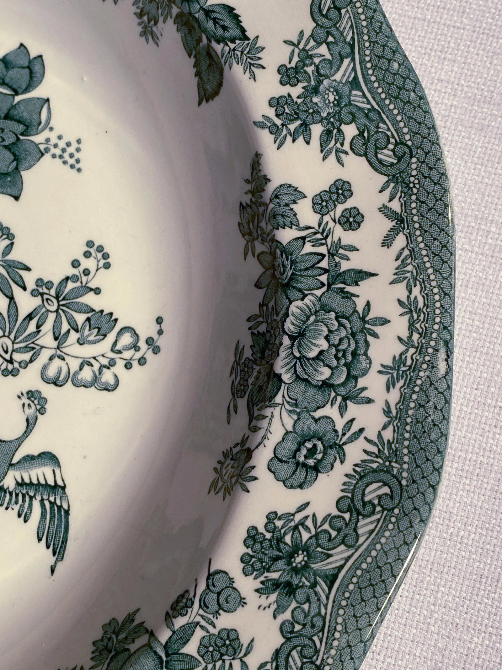 Antique Wedgewood Blue and White Round Serving Bowl - 6