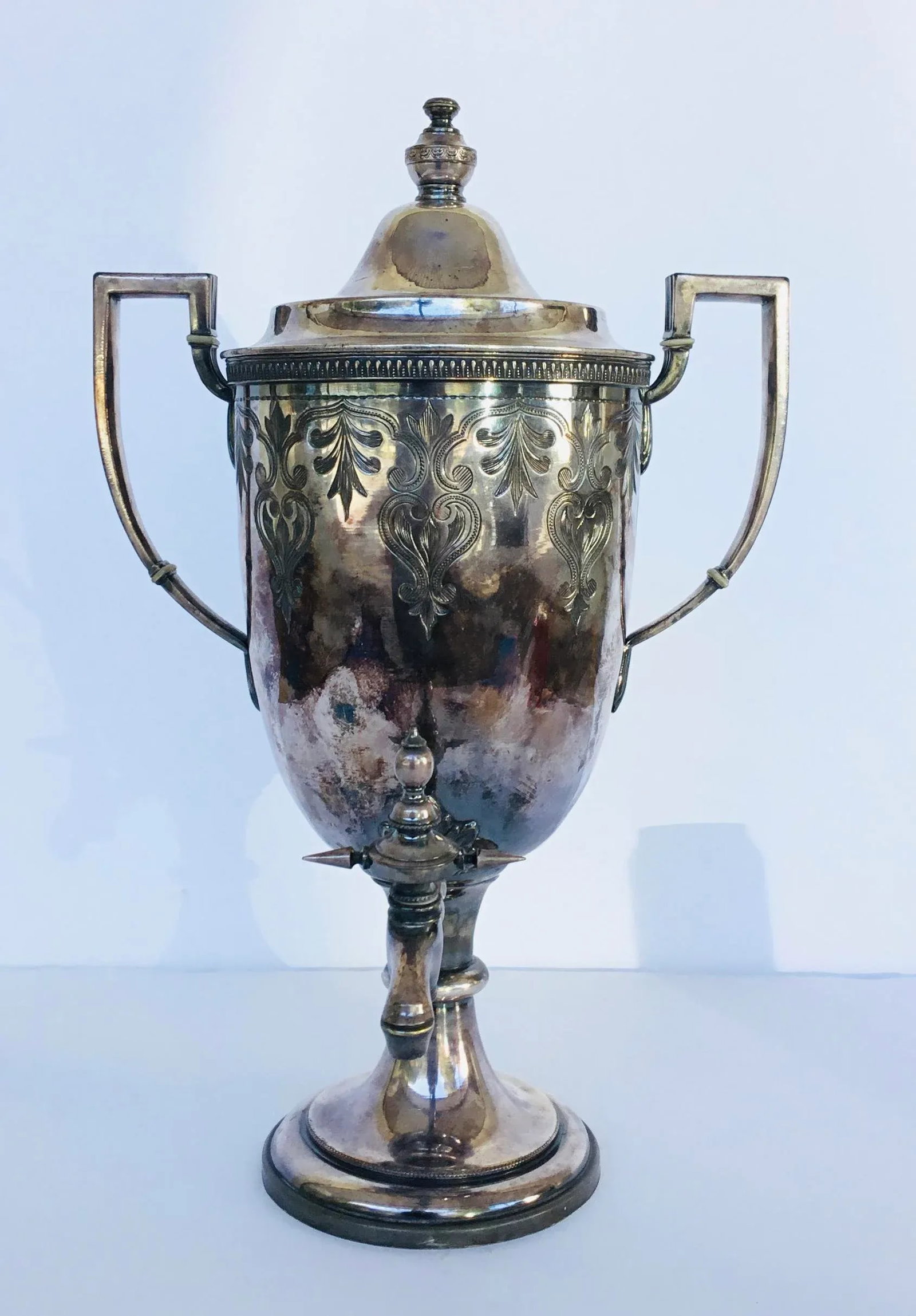 Antique Silver Plated Urn - 7