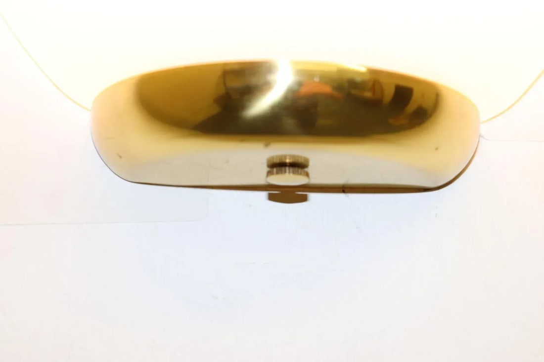 1980s Murano Itre Wall Lamp White Glass Red Stripe. - 9