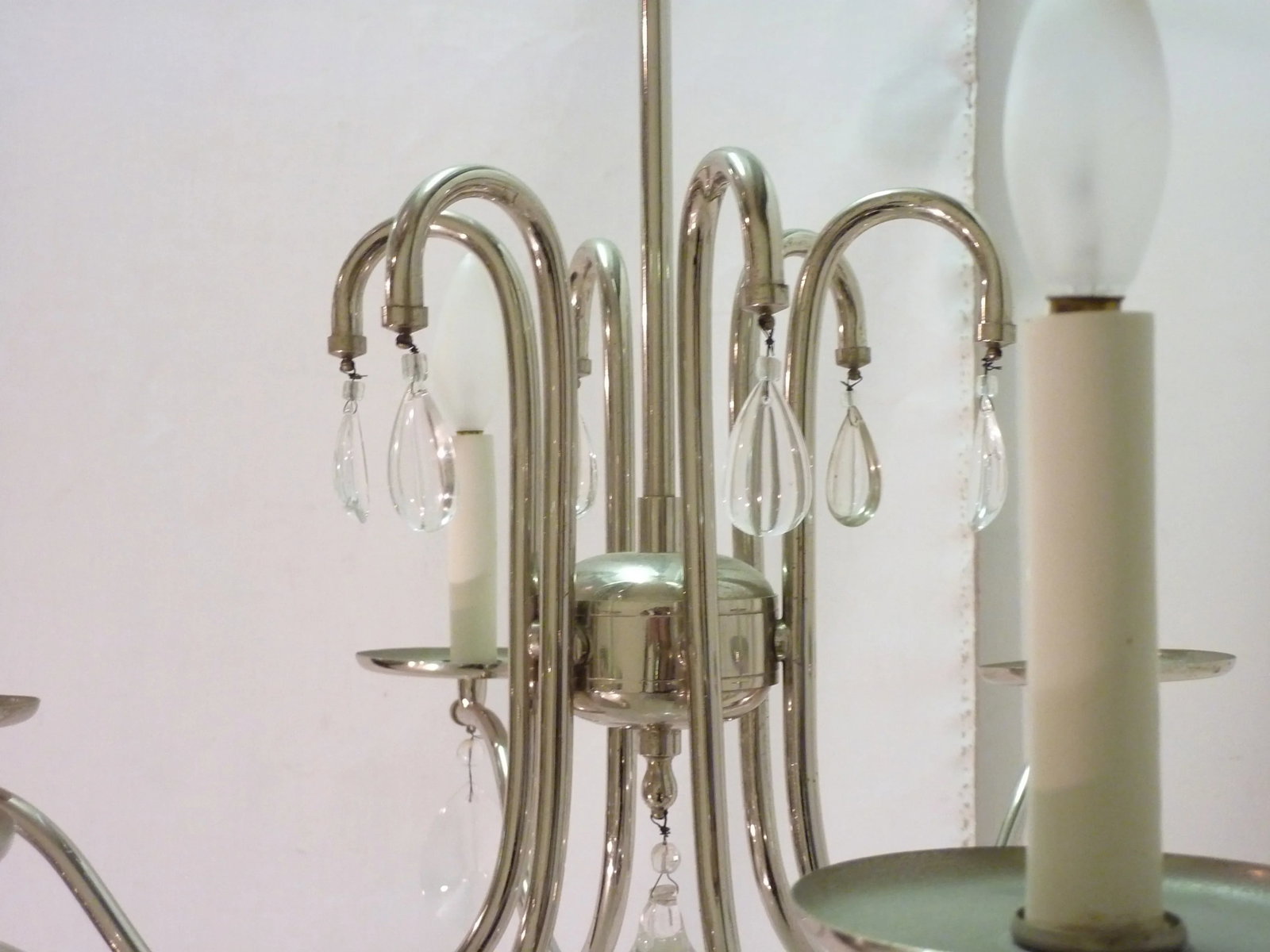 Modern Chrome Six-Light Chandelier - 4