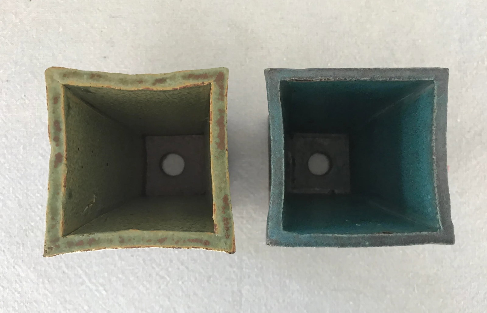 Hand-Built Modernist Pottery Planters- a Pair - 8