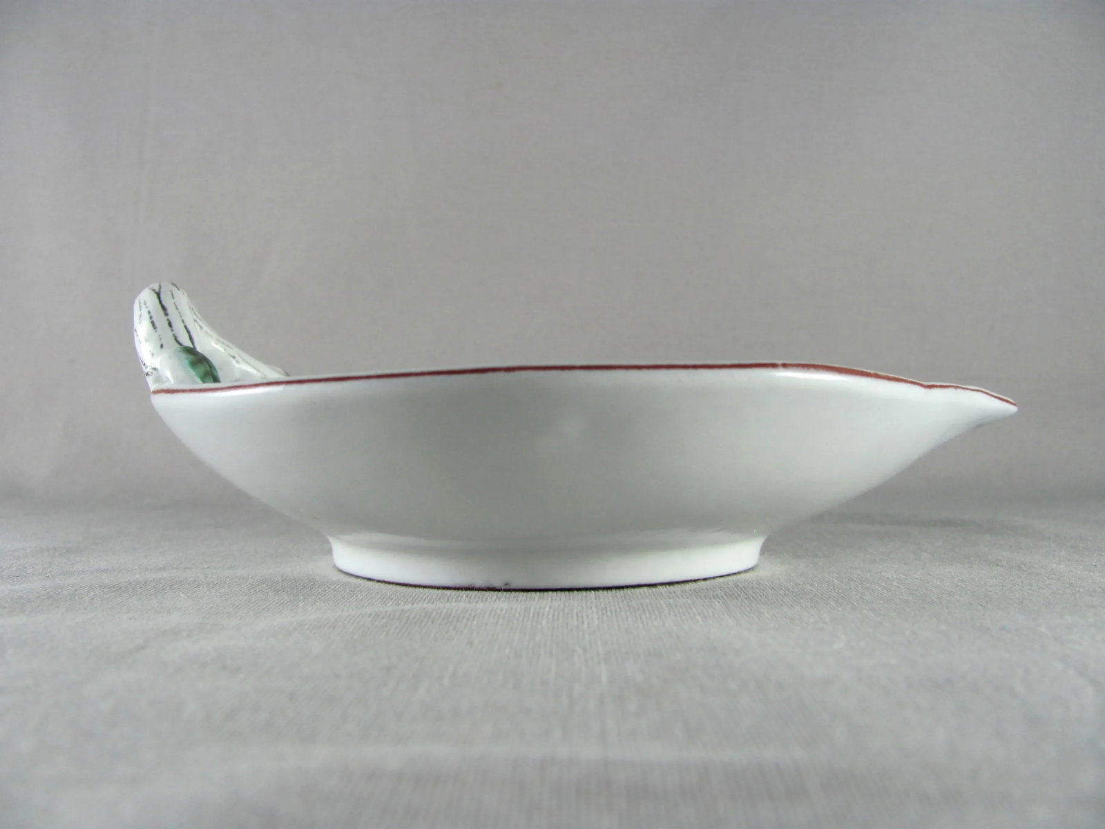 Stig Lindberg for Gustavsberg Sweden Signed Floral Leaf Shaped Dish - 4