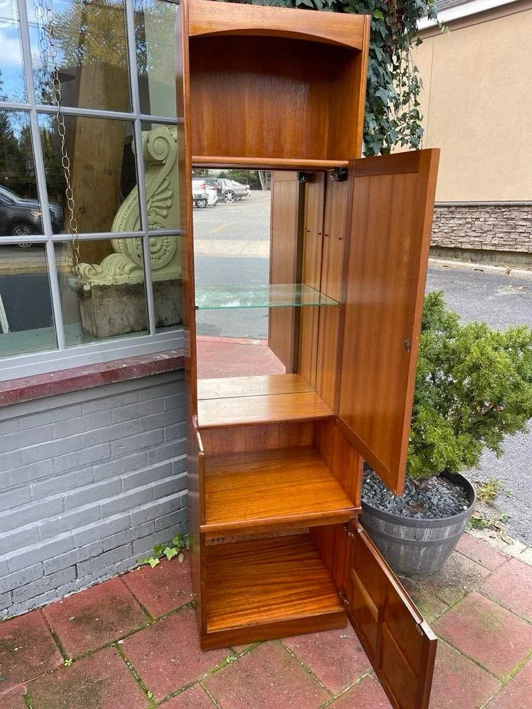 1970s Nathan Drink Bar Cabinet Teak With Glass Shelves - 6