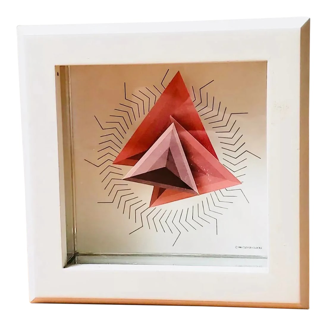 1980s PostModern Douglas Chalk Wall & Mantle Clock Triangular Hands, London,UK (1 of 8)