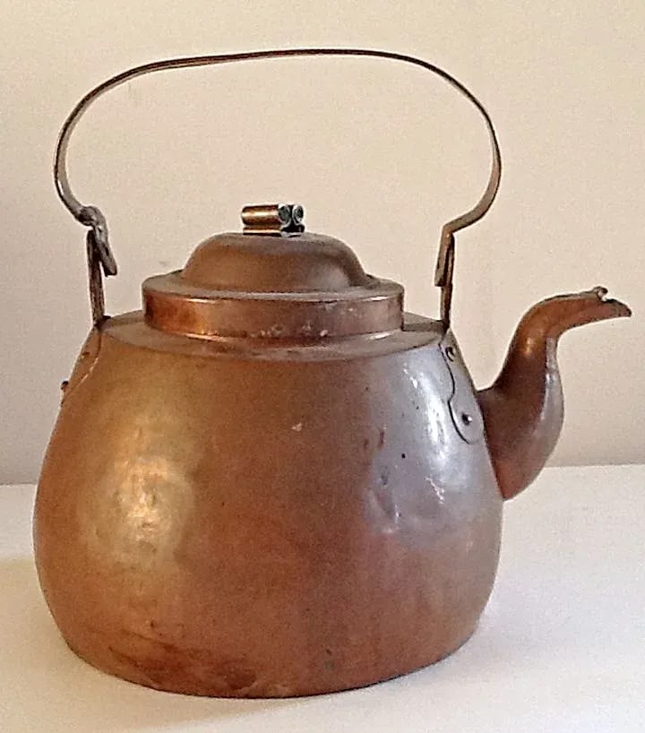 Early Hand Forged Copper Kettle - 2