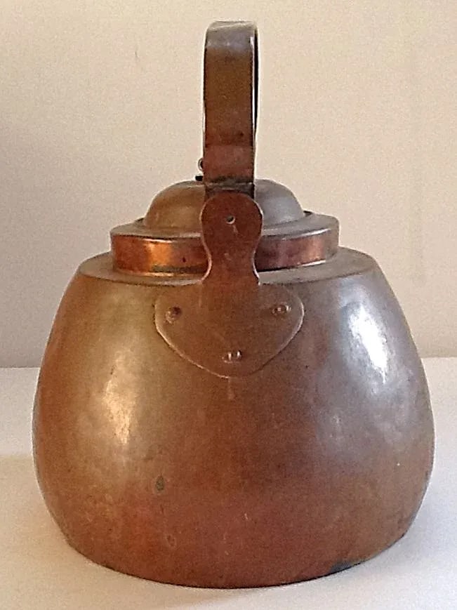 Early Hand Forged Copper Kettle - 5
