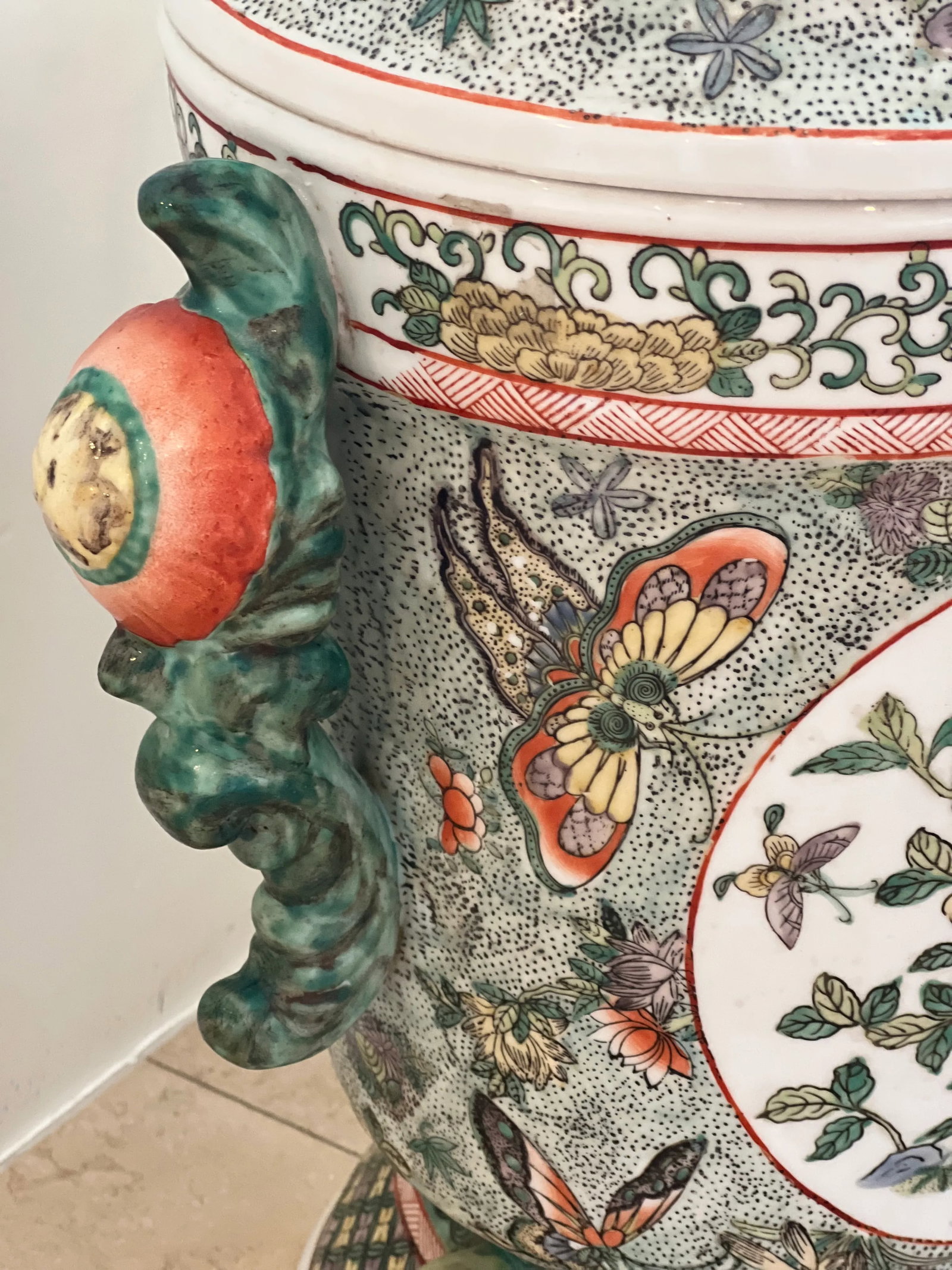 Early 20th Century Large Lidded Ginger Jar - 10