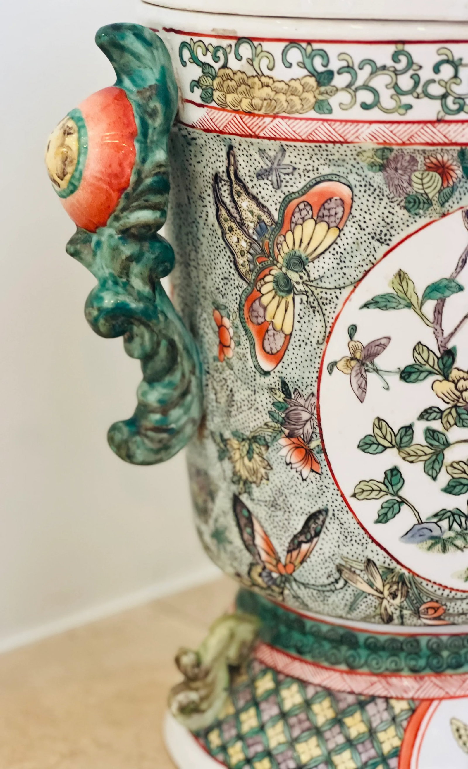 Early 20th Century Large Lidded Ginger Jar - 8