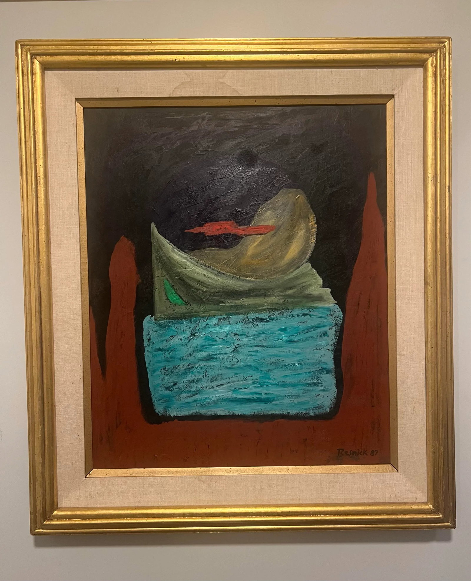 Milton Resnick (1917-2004), Postmodern, Abstract Oil on Canvas, Original Frame, Signed, Dated - 2