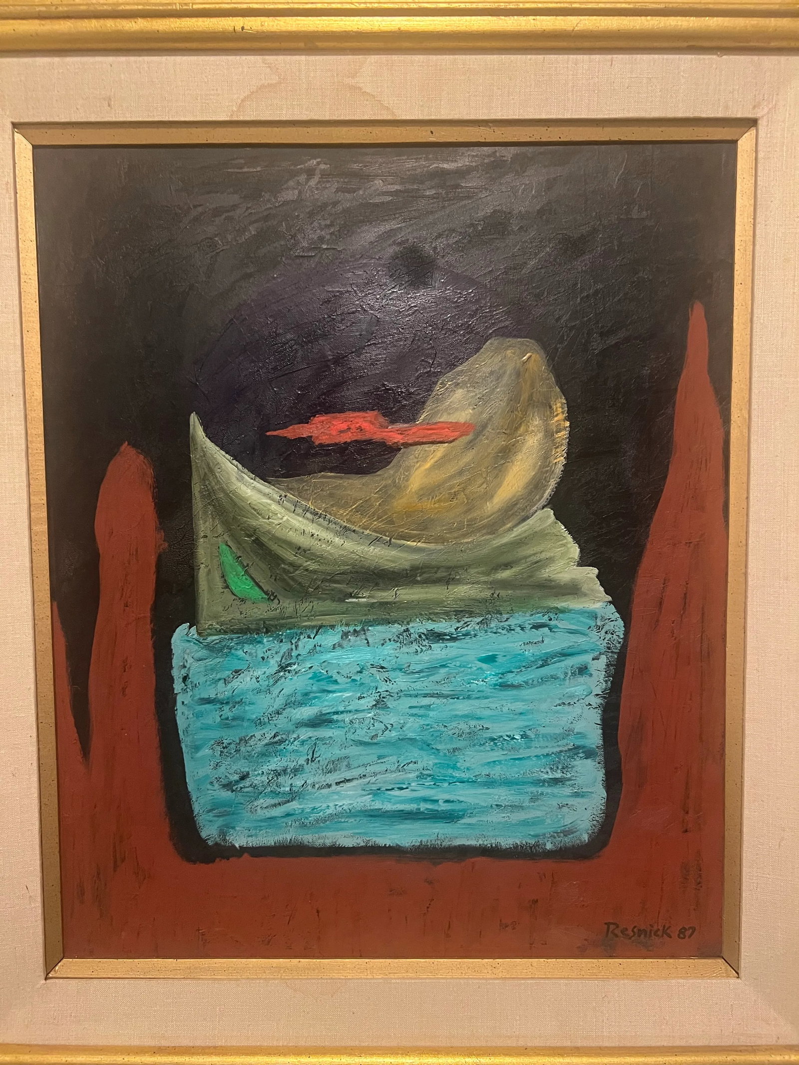 Milton Resnick (1917-2004), Postmodern, Abstract Oil on Canvas, Original Frame, Signed, Dated - 3