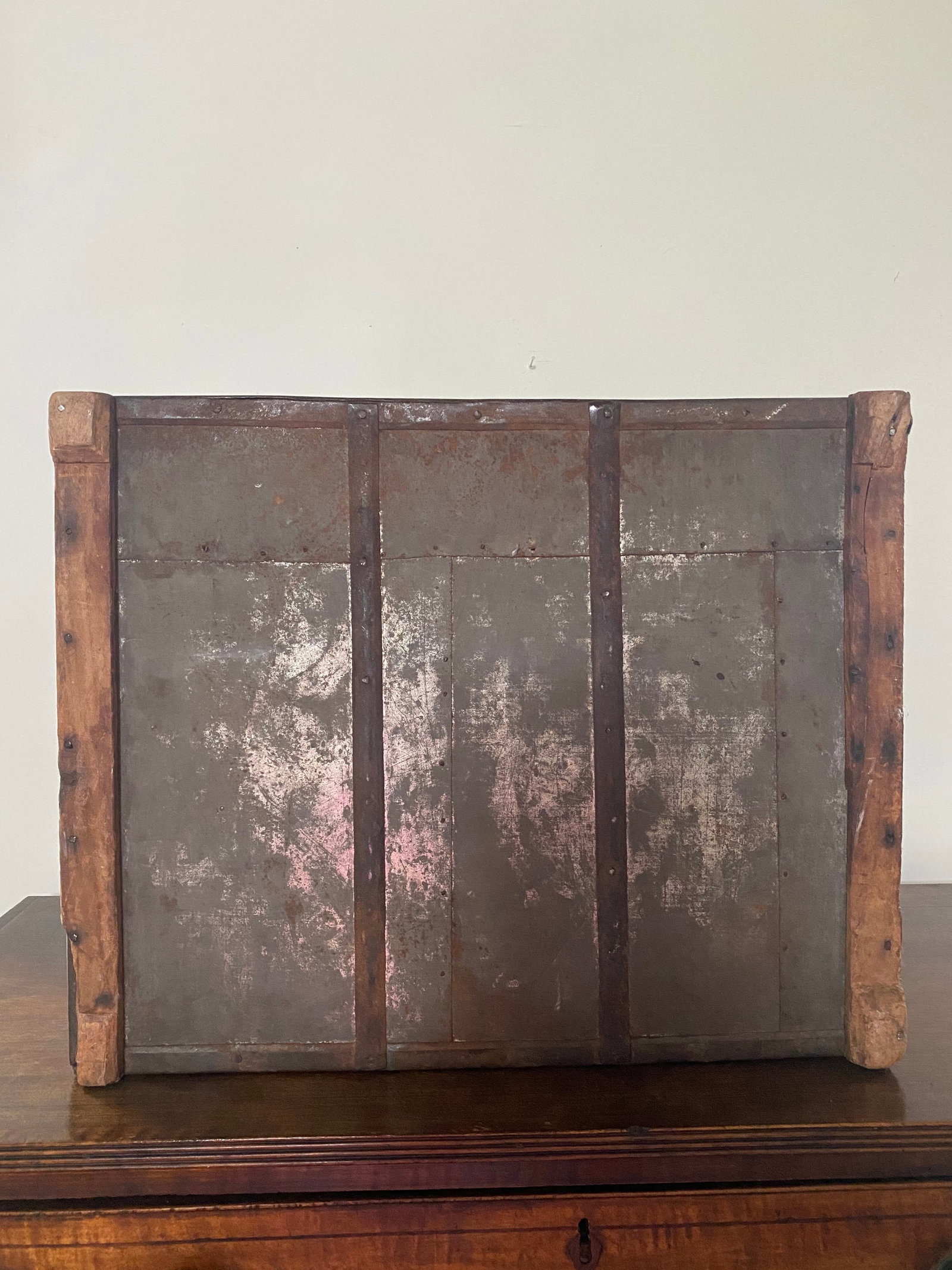 Antique Anglo Indian Brass Engraved Chest - 11