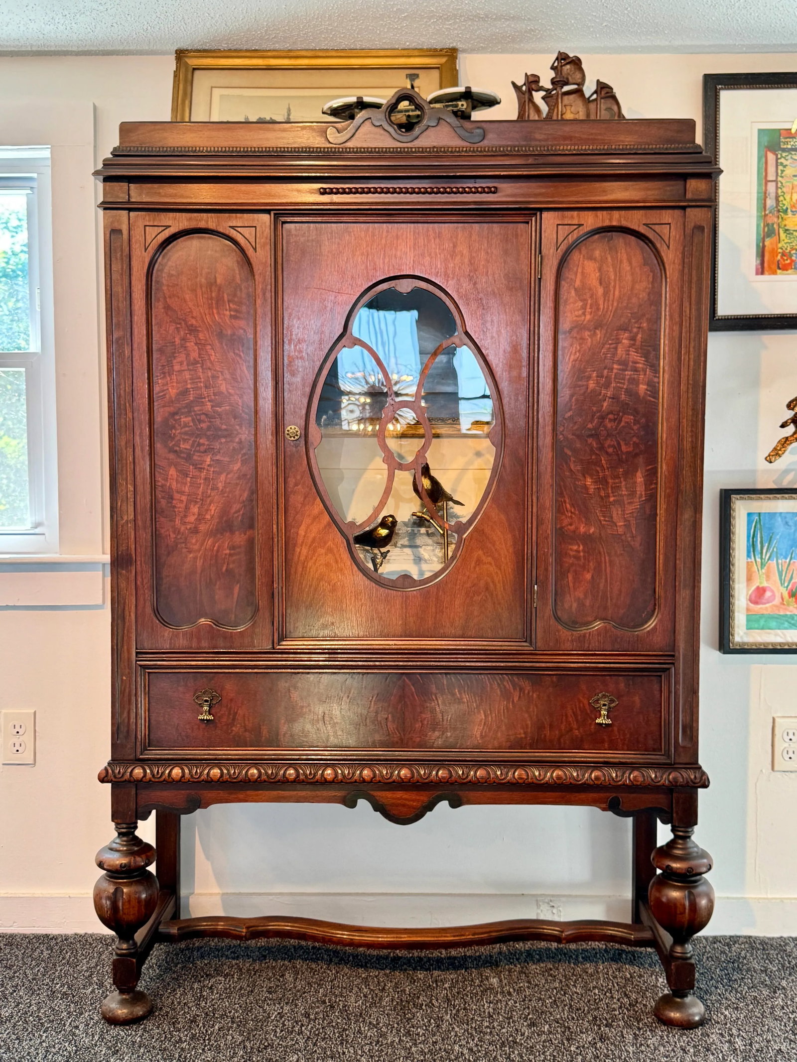 1920s Parfitt Furniture Company Glass Door Cabinet - 2