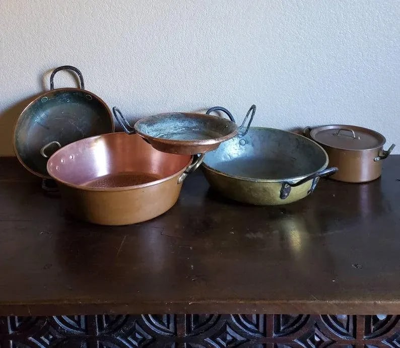 19th Century French Large Copper and Bronze Pan - 10