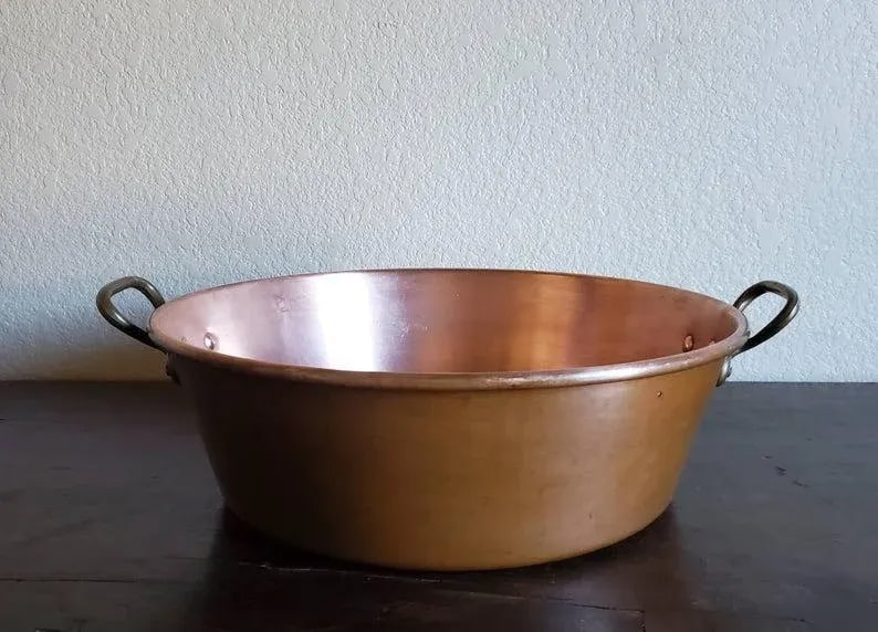 19th Century French Large Copper and Bronze Pan - 4