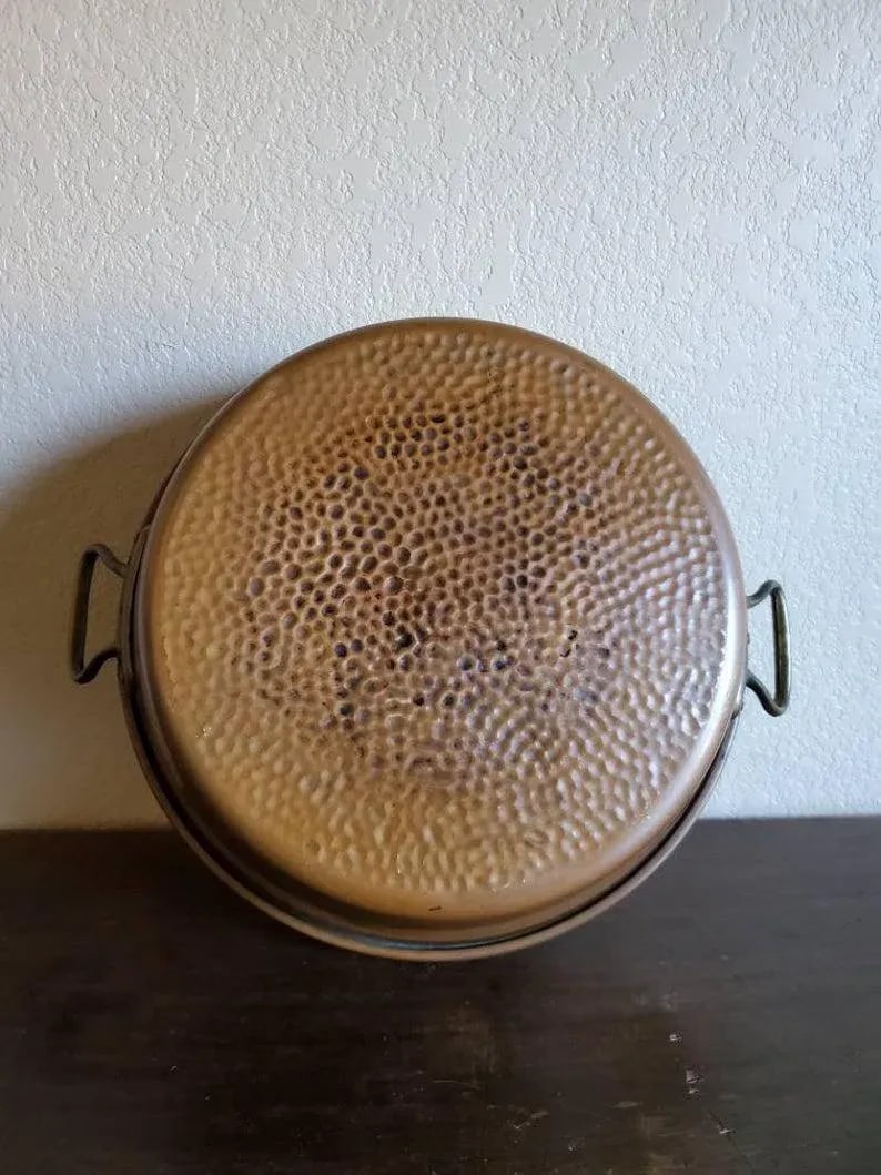 19th Century French Large Copper and Bronze Pan - 8
