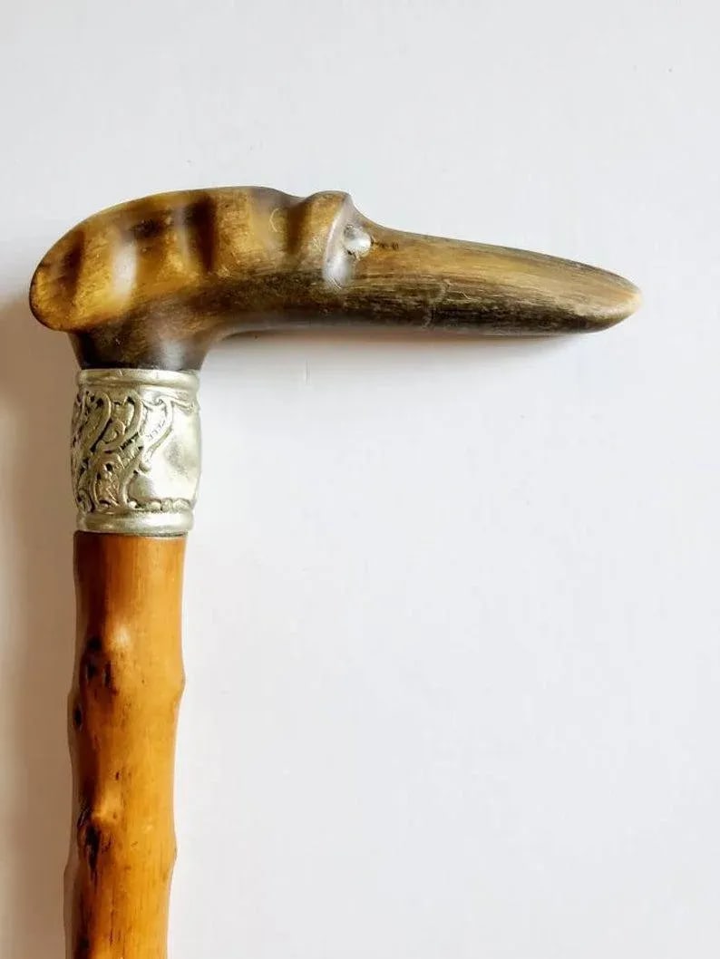 Early 20th Century Hand Carved Italian Greyhound Walking Cane - 10