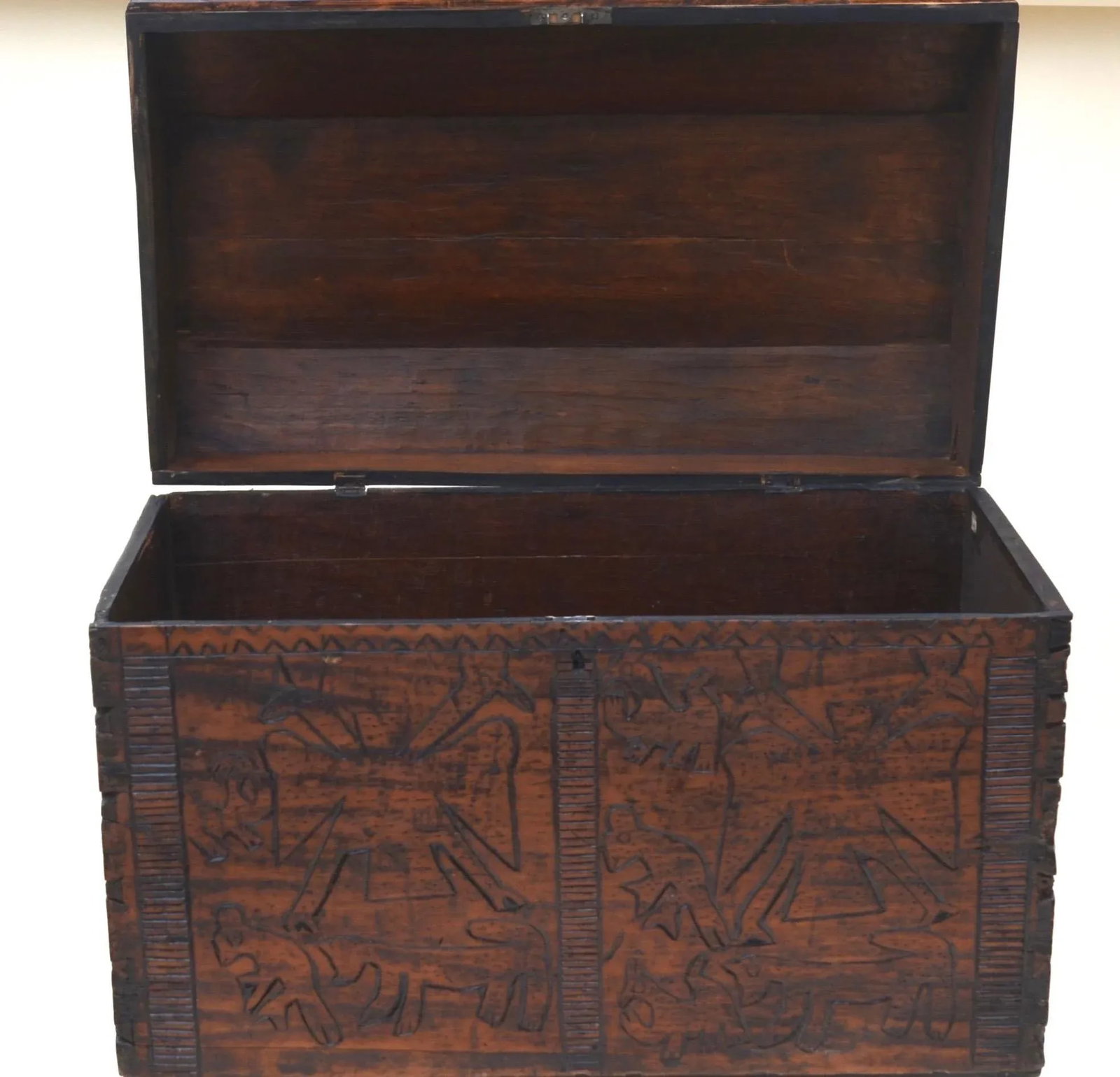 Spanish Colonial Wood Carved Chest - 7