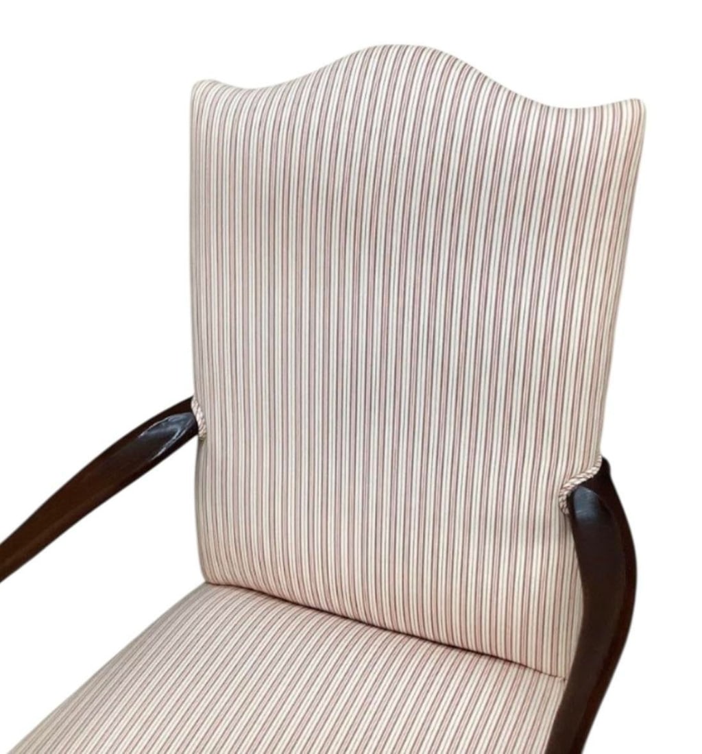 Elegant Antique Mahogany Armchair With Classic Edwardian Lines - 4