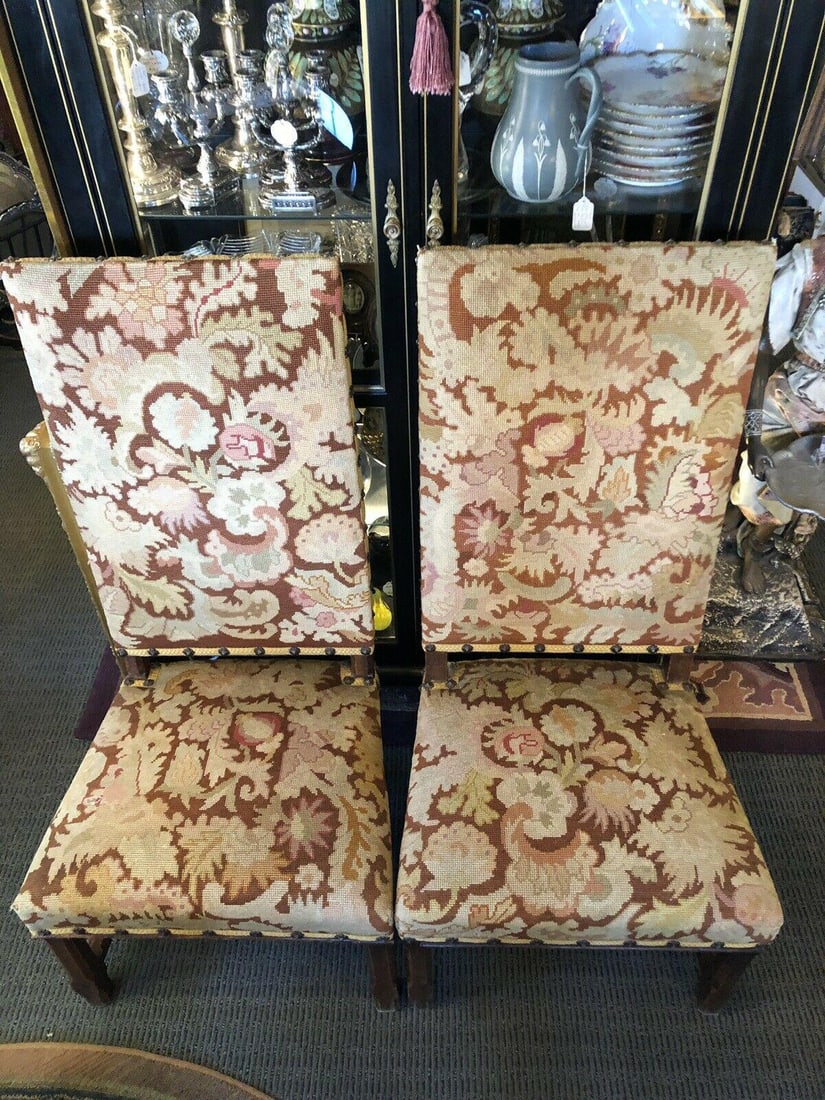 Early 18th Century Fireside Chairs Arts & Crafts Upholstery - a Pair - 7