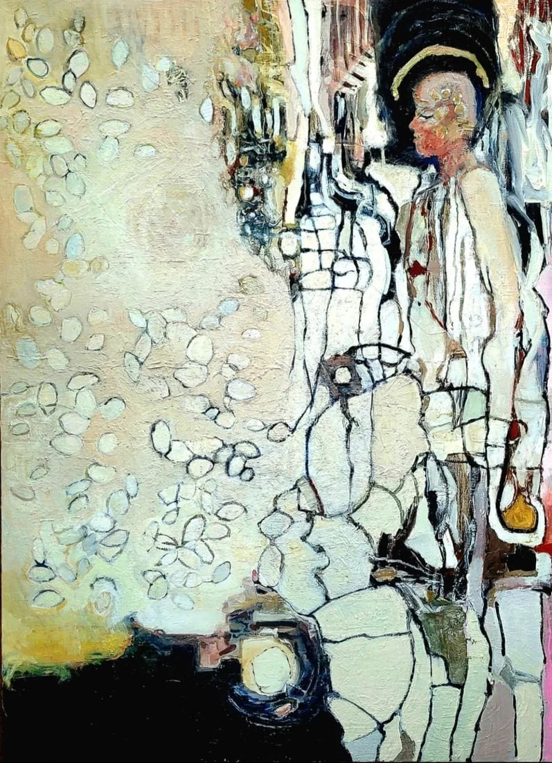 48 X 36 Inches Abstract Oil Painting by Lynn Christian. Title: Etoile. 2025 - 6