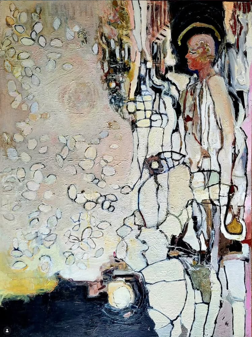 48 X 36 Inches Abstract Oil Painting by Lynn Christian. Title: Etoile. 2025 - 7