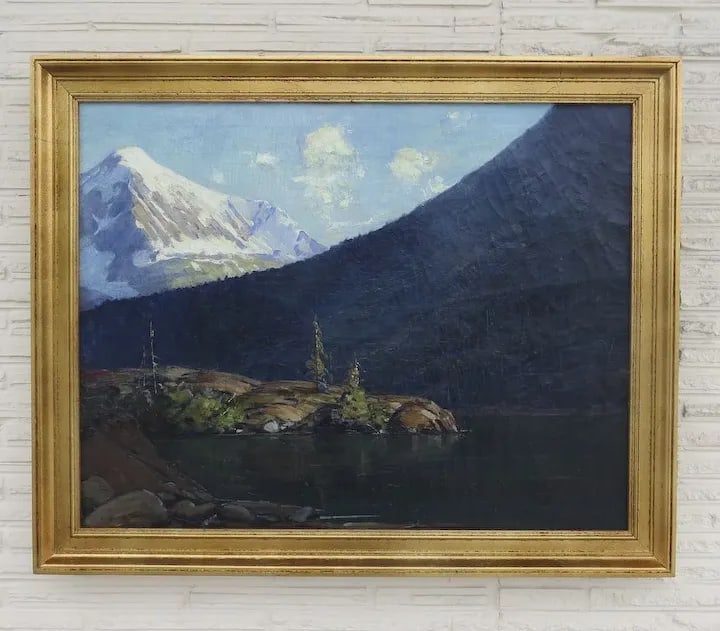 Early 20th Century Mountain Landscape Oil Painting by Robert Van Vorst Sewell, Framed - 6