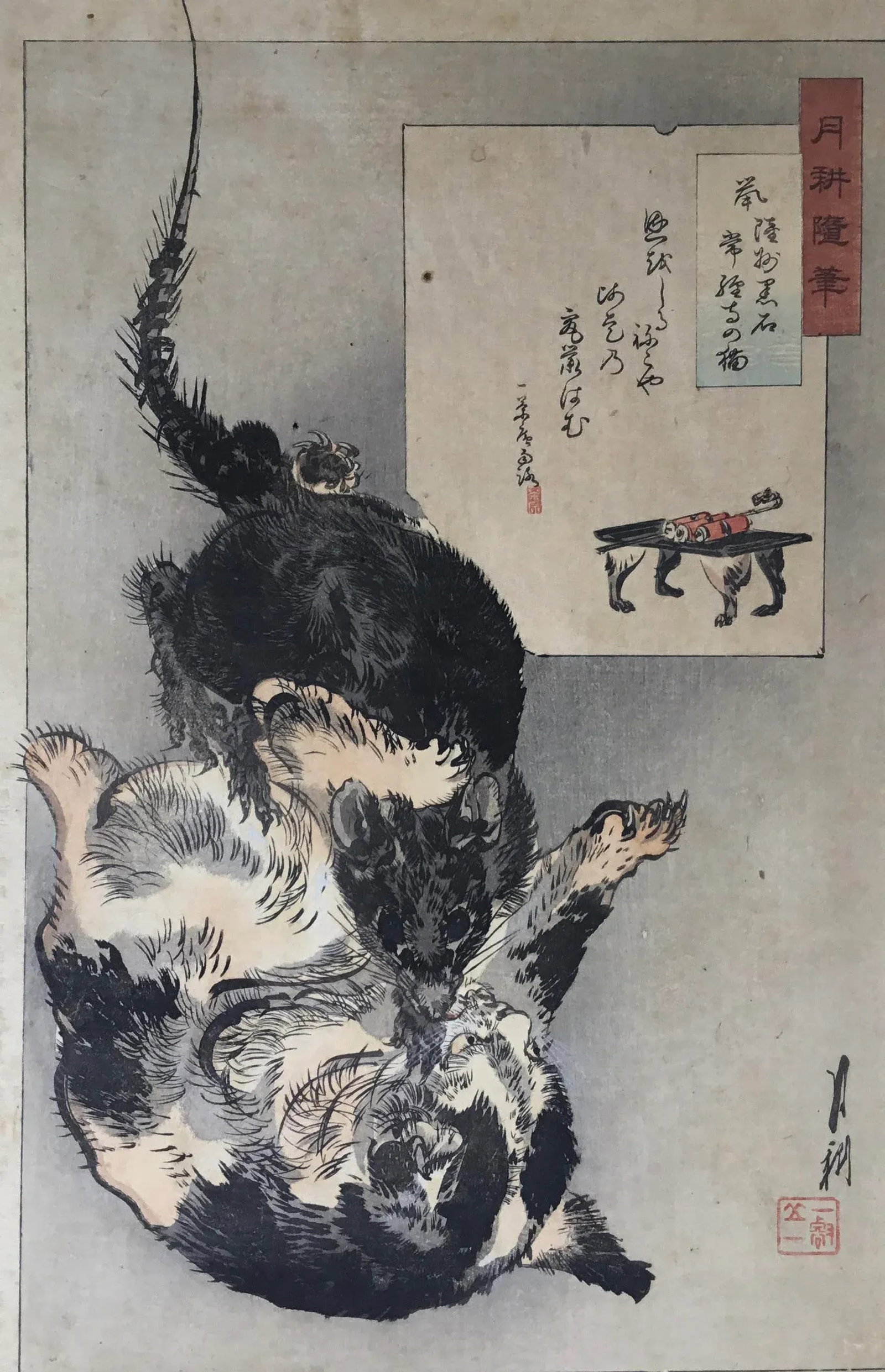 Vintage Japanese Woodblock Prints - a Pair - 2