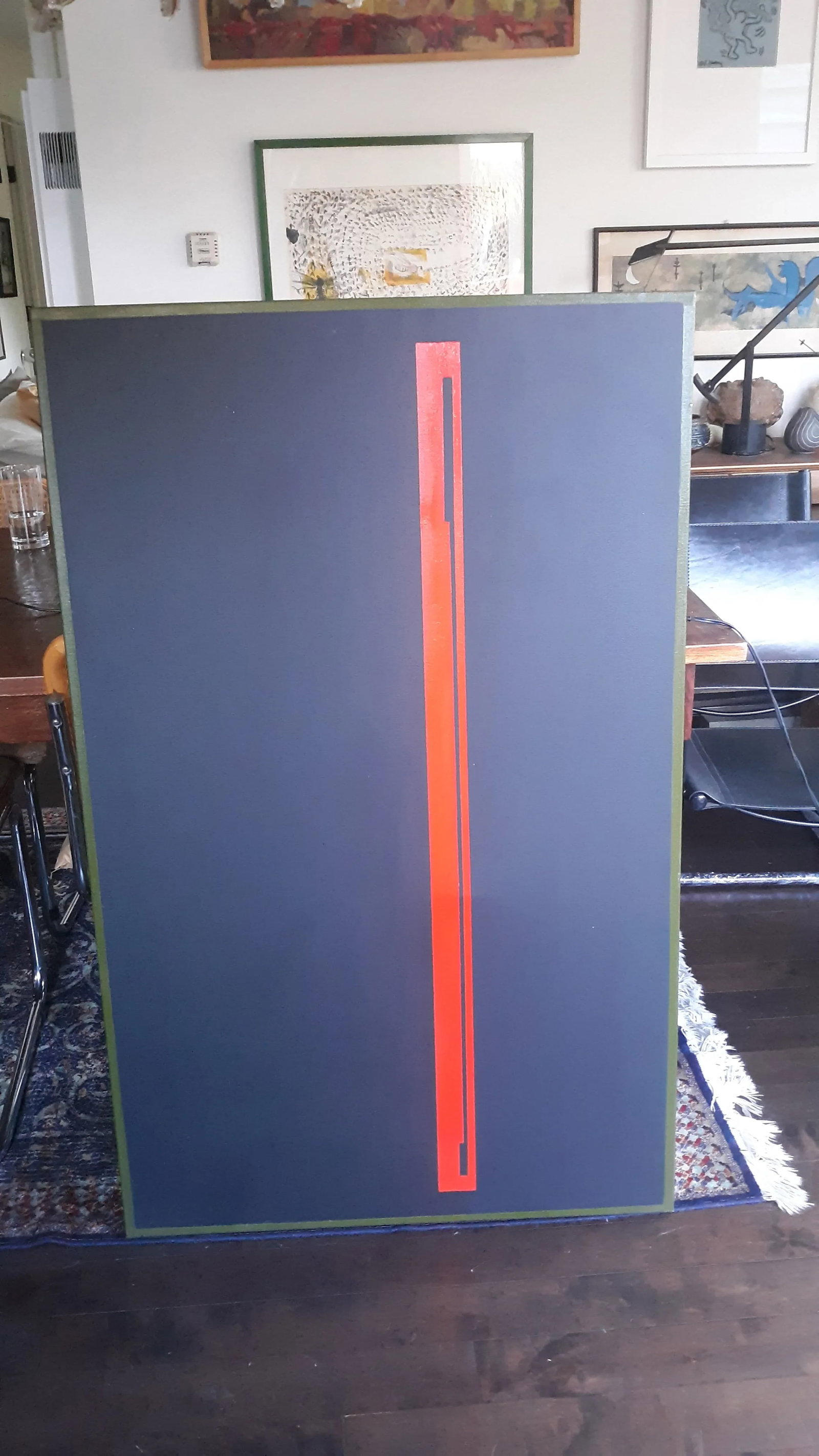 2013 "Black Olive" Modernist Style Abstract Acrylic Painting by Jo Merit - 8