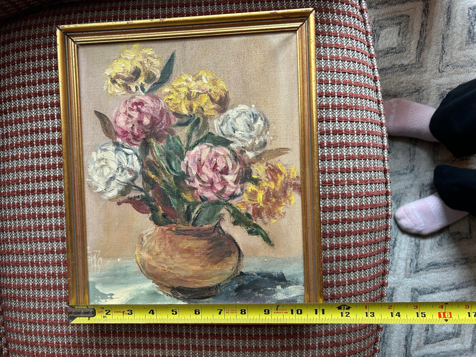 1960s Floral Still Life Oil Painting - 2
