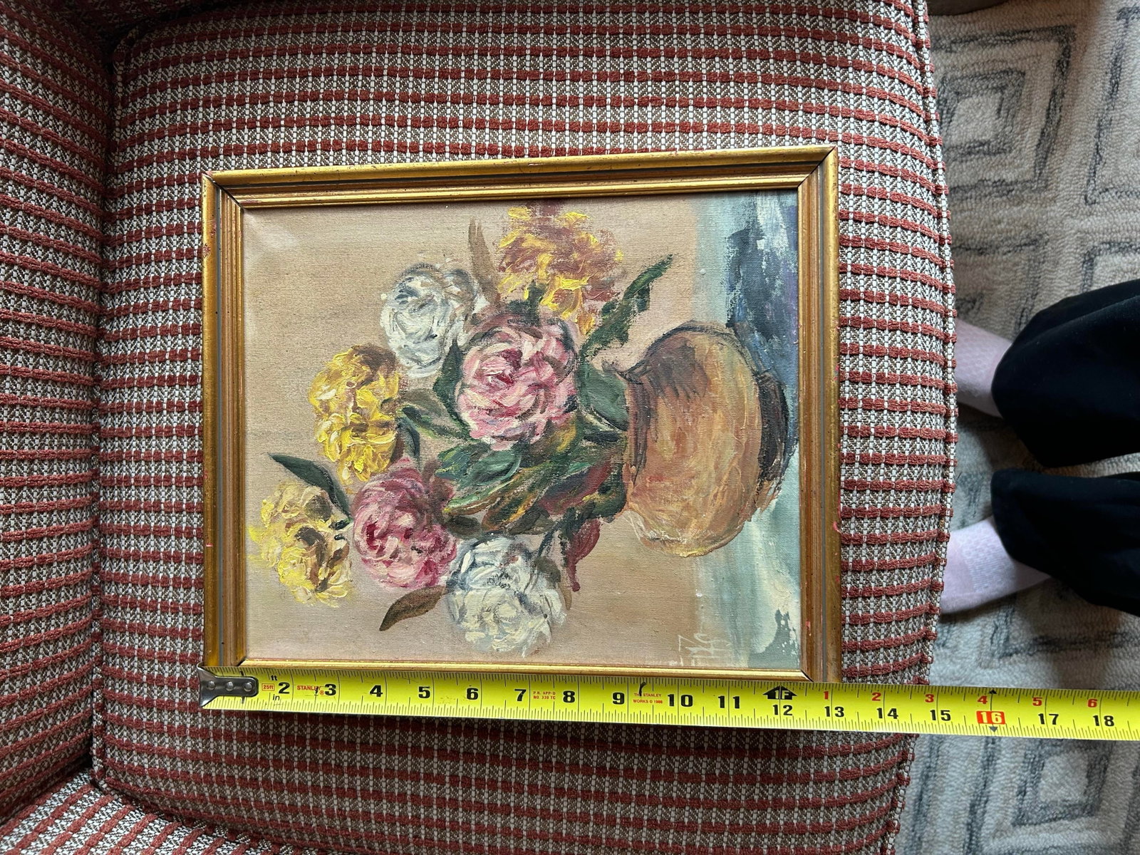 1960s Floral Still Life Oil Painting - 3
