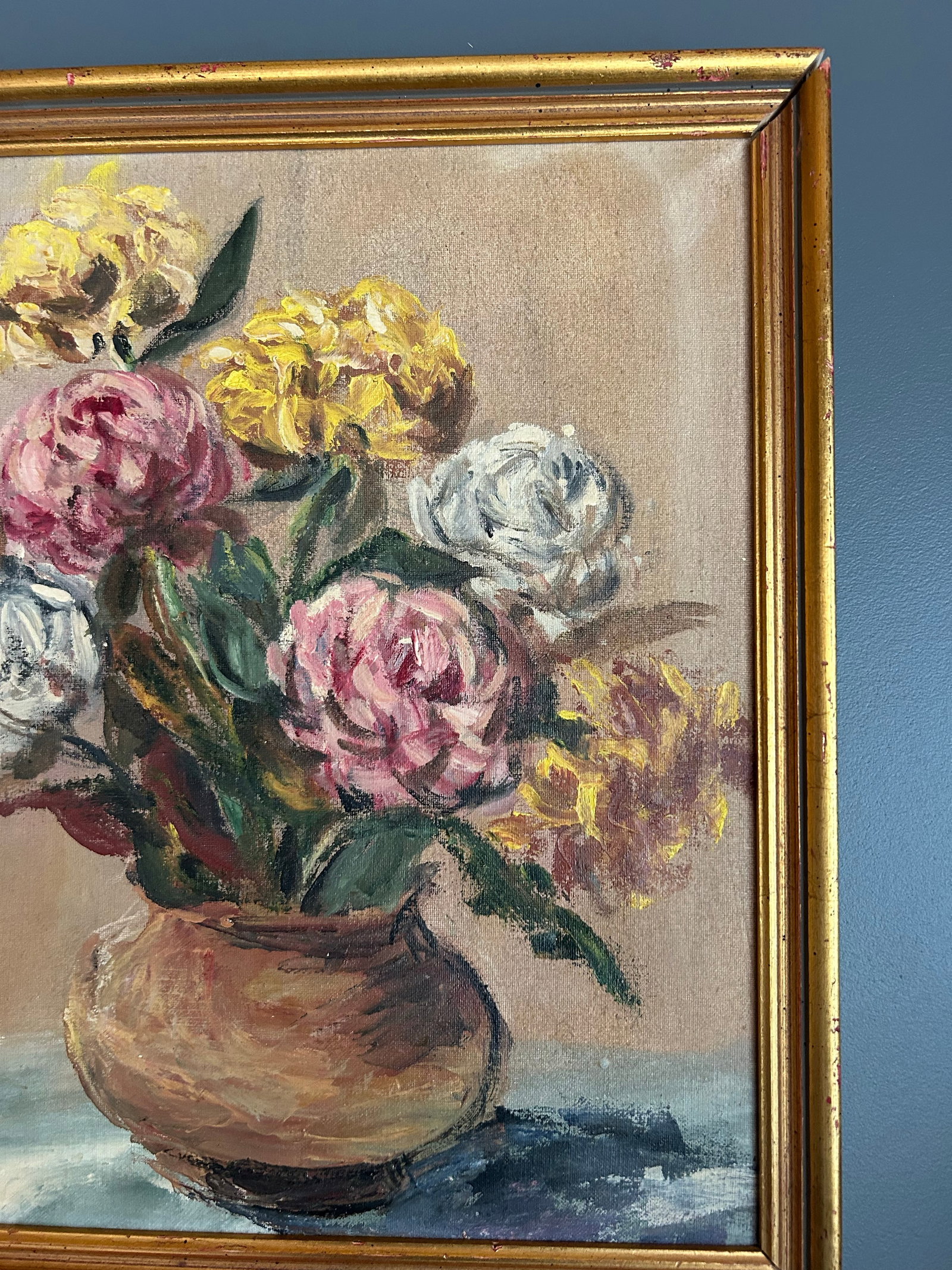 1960s Floral Still Life Oil Painting - 6