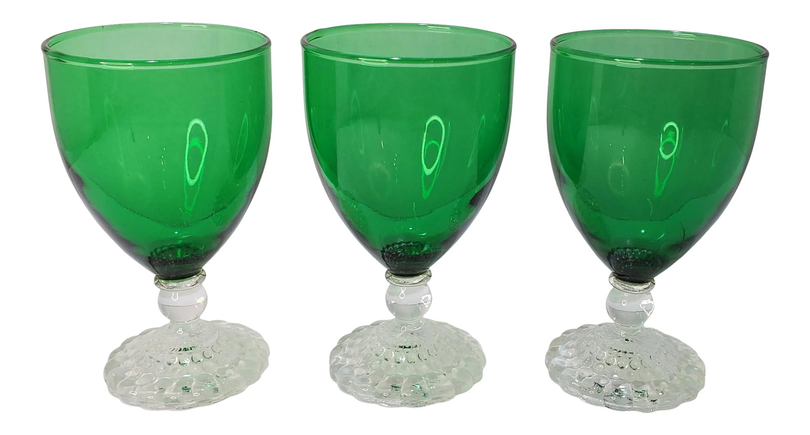 Mid Century Anchor Hocking Boppie Wine Glass Set of 3 (1 of 6)