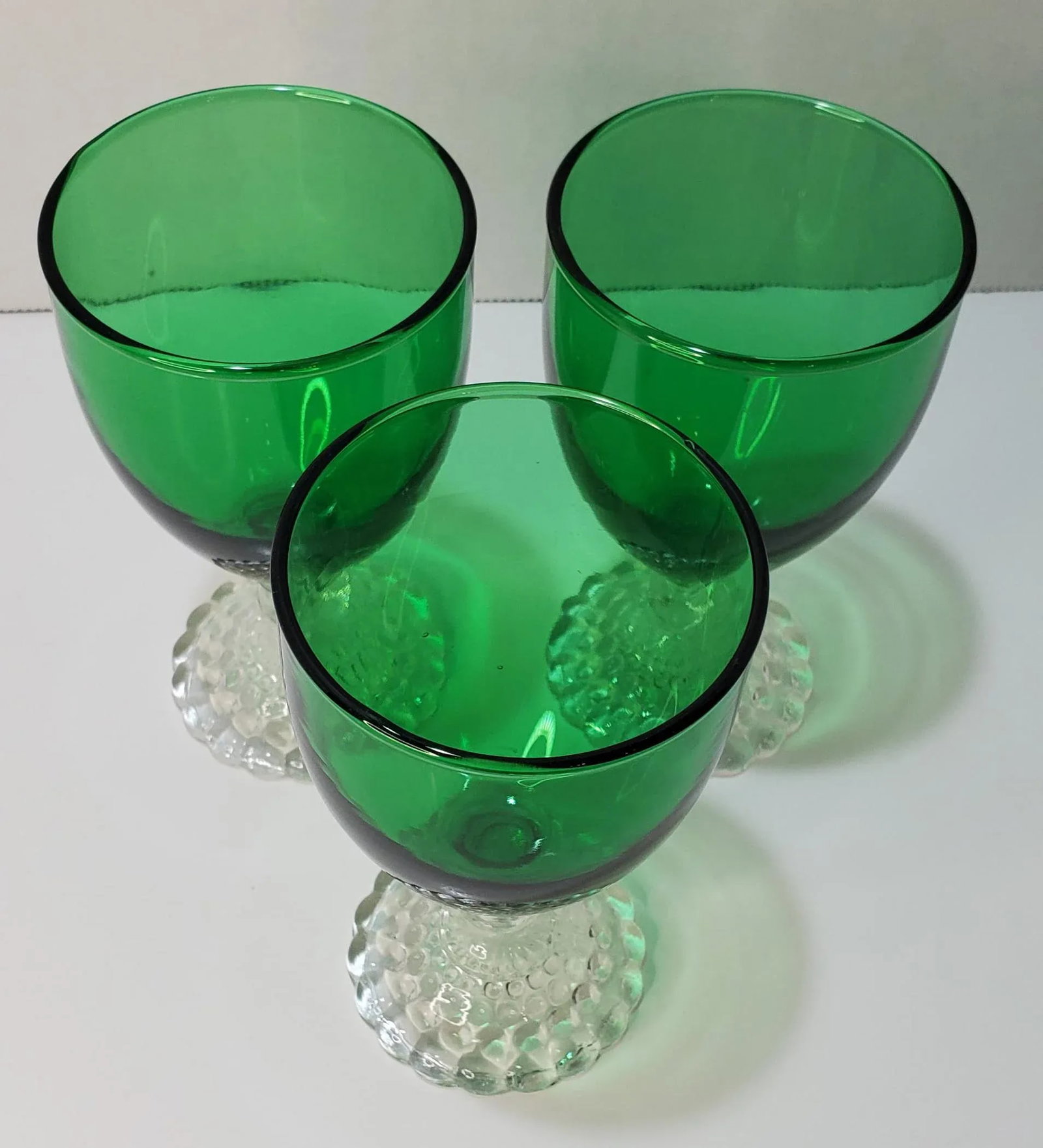 Mid Century Anchor Hocking Boppie Wine Glass Set of 3 - 4