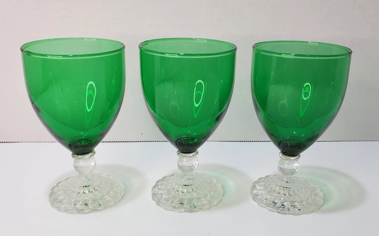 Mid Century Anchor Hocking Boppie Wine Glass Set of 3 - 6