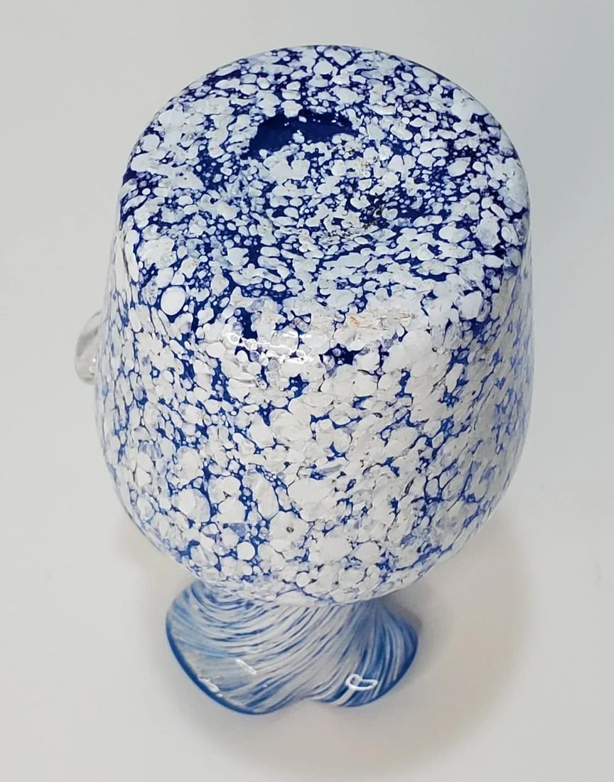Pilgrim Blue and White Smooth Spatter Glass Pitcher - 2