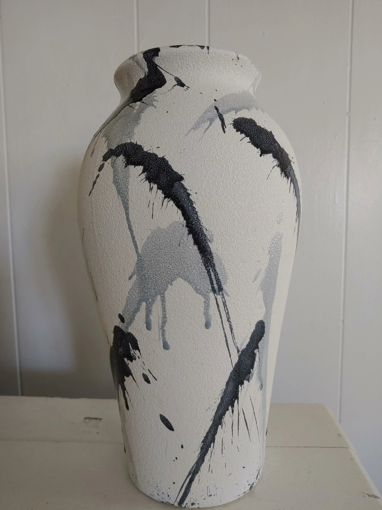 Vintage 1980s Harris Potteries Abstract Splatters Vase - 2