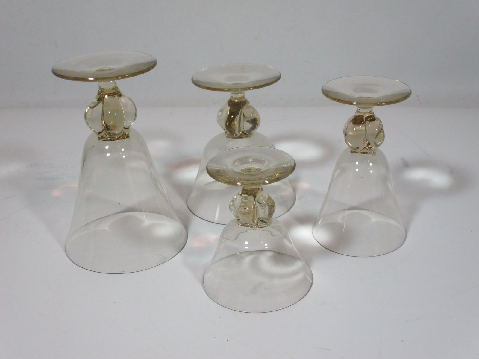 1960s Yellow Tint Stemmed Glassware - 22 Pieces - 7