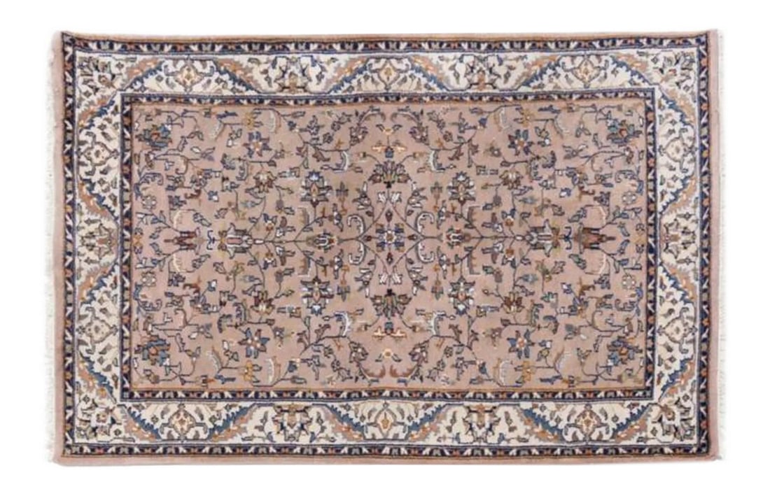 Large Vintage Estate Rug: An elegant and sophisticated vintage estate rug. Very good quality and condition. Truly beautiful and unique. Measures 8'3" x 5'6" Condition: Alterations: Original Condition Unaltered Imperfections: