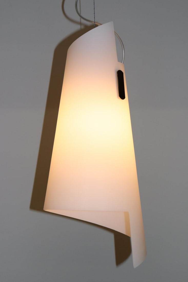 Itaca 1990s Modern Murano Luce Pendant Lamp White Glass - 3