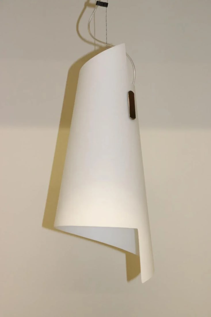 Itaca 1990s Modern Murano Luce Pendant Lamp White Glass - 4
