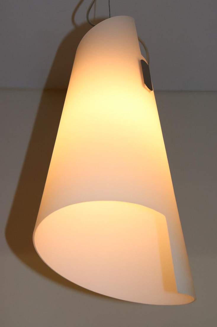 Itaca 1990s Modern Murano Luce Pendant Lamp White Glass - 6