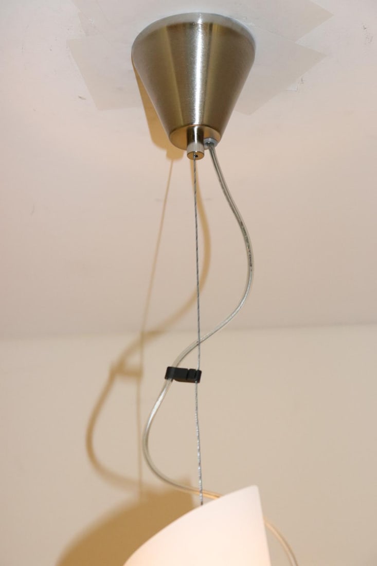 Itaca 1990s Modern Murano Luce Pendant Lamp White Glass - 9