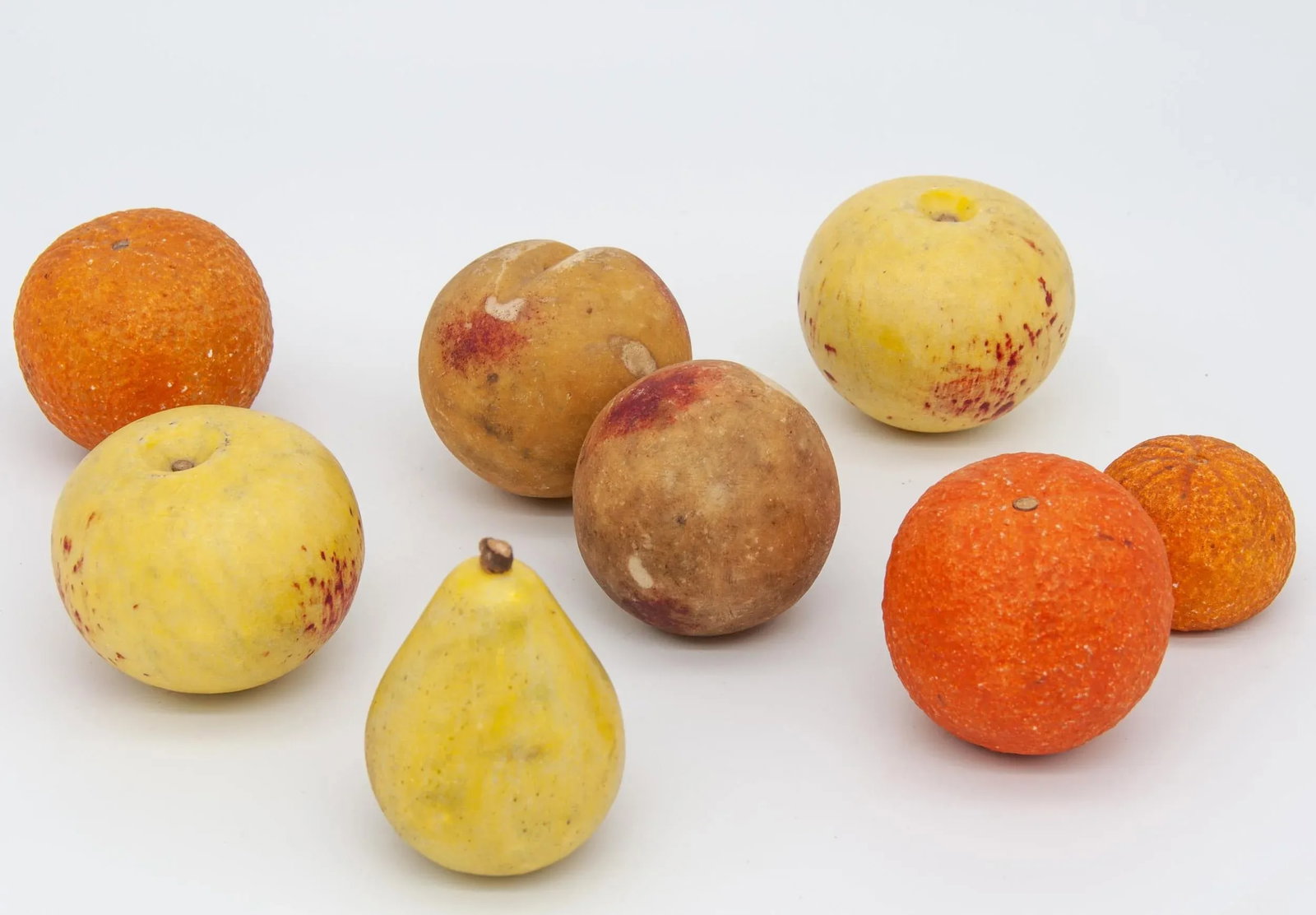 Mid 20th Century Unpolished Stone Fruit - 8 Pieces - 8
