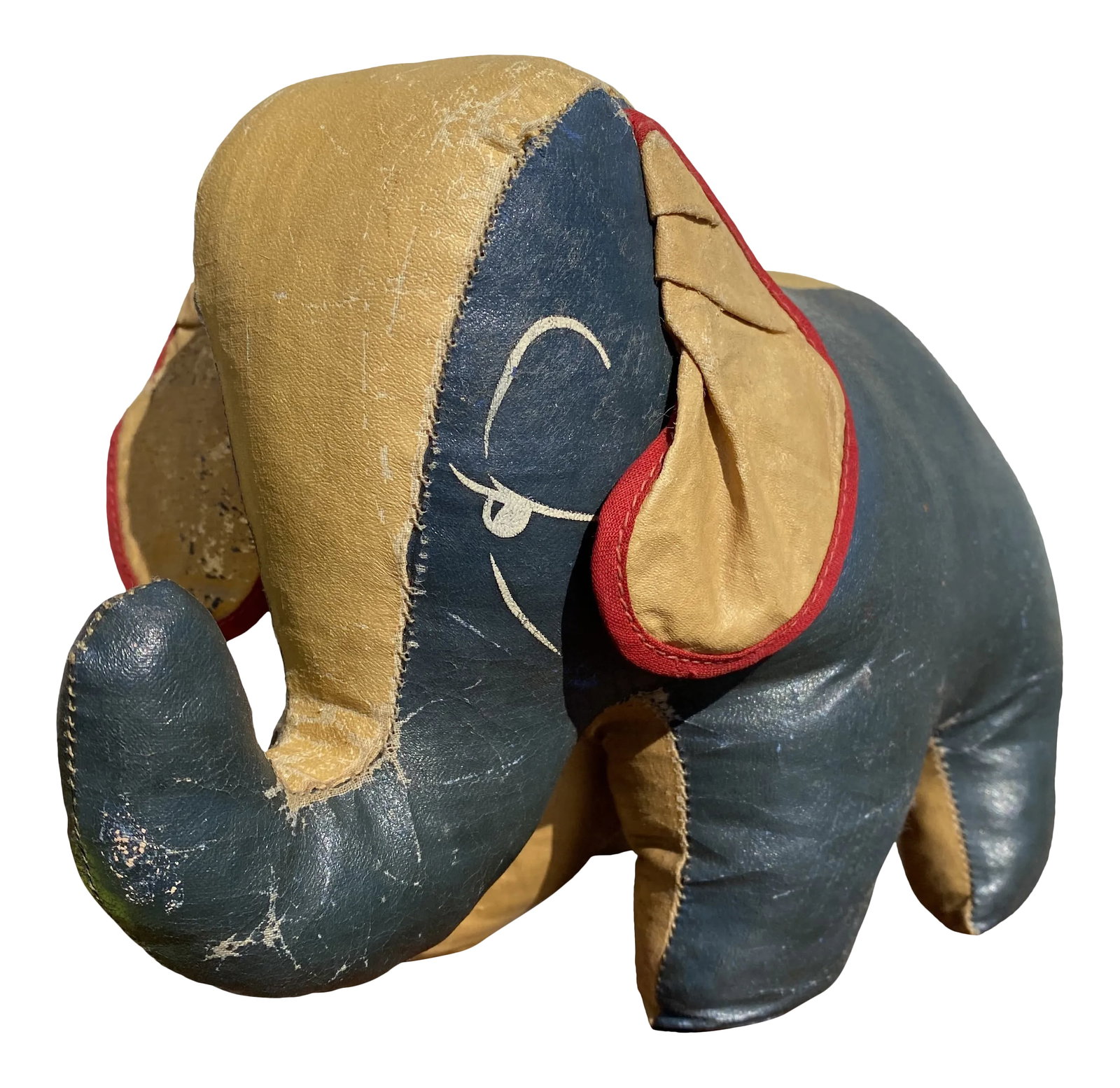 Mid 20th Century Stuffed & Painted Canvas Elephant (1 of 9)